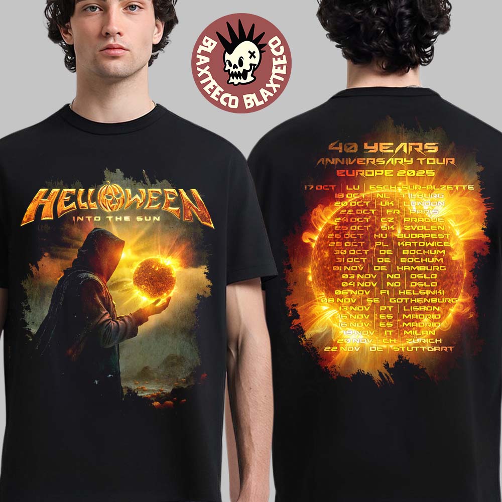 Helloween Into The Sun Europe 2025 Tour - Adult & Kids T-Shirts, Sweatshirts & Hoodies apparel design preview 1