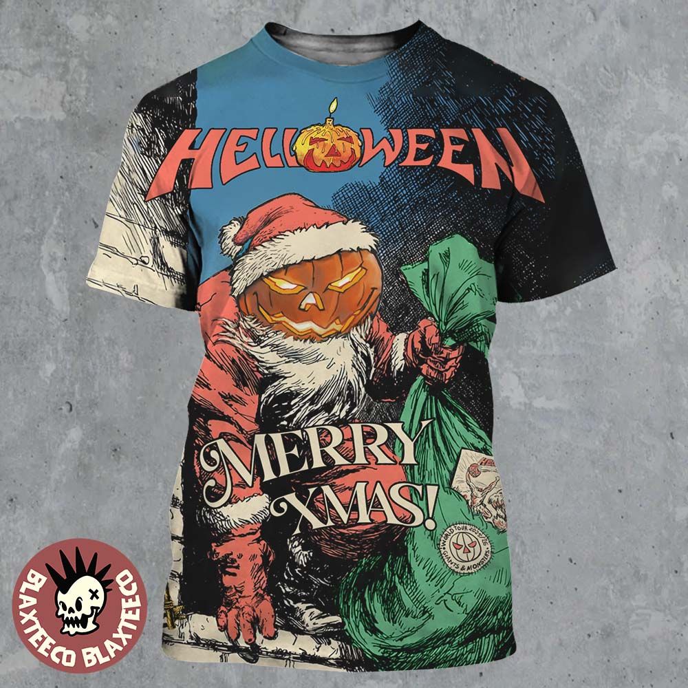 Helloween Merry Xmas Pumpkin Powered Santa All Over - Adult & Kids T-Shirts, Sweatshirts & Hoodies apparel design preview 1