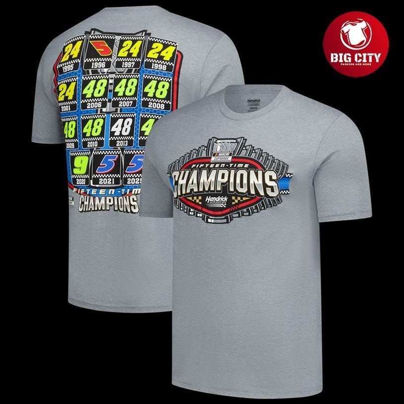 Hendrick Motorsports Classic Ink Heather Gray 15x - Adult & Kids T-Shirts, Sweatshirts & Hoodies apparel design preview 1