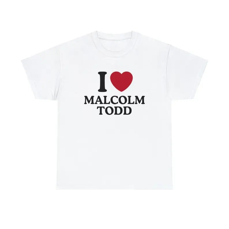 I Love Malcolm Todd Trending Him Her Fan Lover Cotton - Adult & Kids T-Shirts, Sweatshirts & Hoodies apparel design preview 1