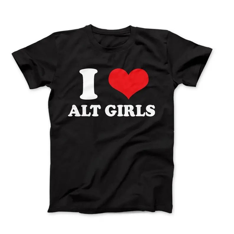 I Love ALT Heart Alternative Lover Emo Girl Goth - Adult & Kids T-Shirts, Sweatshirts & Hoodies apparel design preview 1
