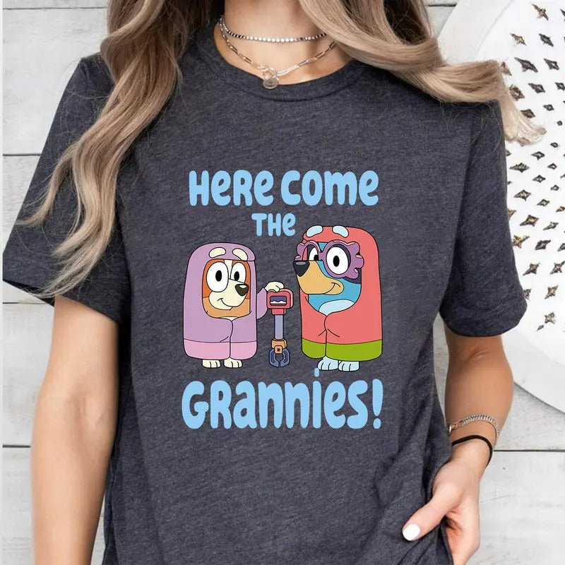 Here Come Grannies Bluey Grandma Bingo Vacation Nana - Adult & Kids T-Shirts, Sweatshirts & Hoodies apparel design preview 1