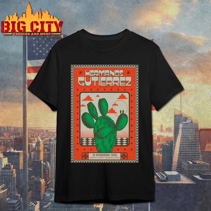 Hermanos Gutiérrez Santiago Chile 2-10-2026 Poster - Adult & Kids T-Shirts, Sweatshirts & Hoodies apparel design preview 1