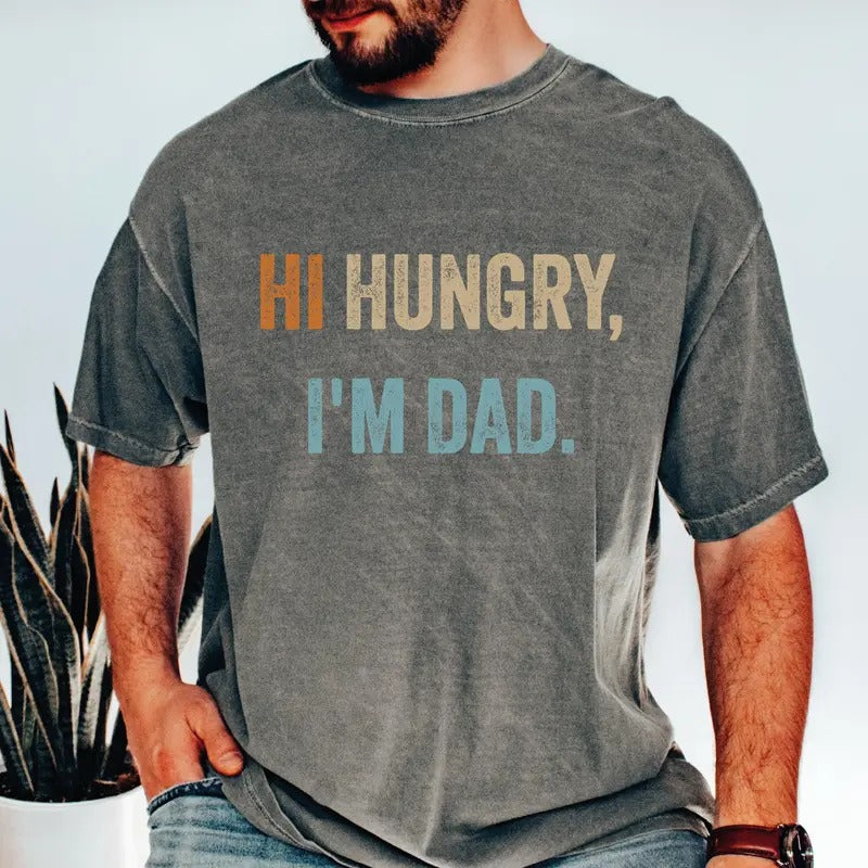 Hi Hungry I'M Dad Funny Father New Shirtls992 - Adult & Kids T-Shirts, Sweatshirts & Hoodies apparel design preview 1