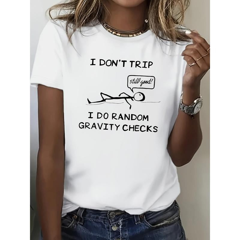 Hilarious White "I DON'T TRIP DO RANDOM GRAVITY - Adult & Kids T-Shirts, Sweatshirts & Hoodies apparel design preview 1
