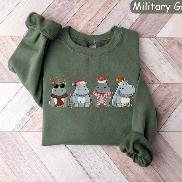 Hippopotamus Retro Hippo - Adult & Kids T-Shirts, Sweatshirts & Hoodies apparel design preview 1