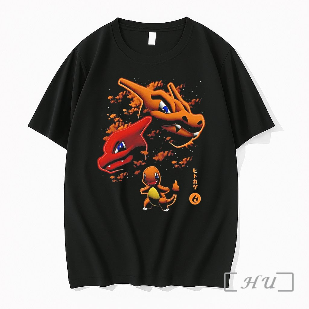 Hitokage Fire Lizard Charmander Charmeleon And - Adult & Kids T-Shirts, Sweatshirts & Hoodies apparel design preview 1