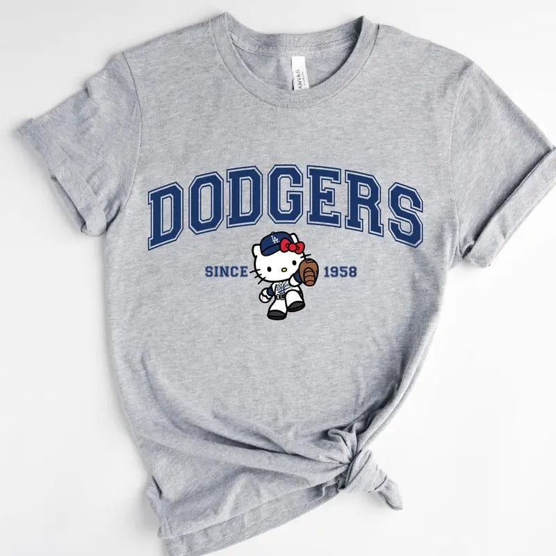 Hk D0dgers Since 1958 Baseball Cute Fan Varsity Blue - Adult & Kids T-Shirts, Sweatshirts & Hoodies apparel design preview 1