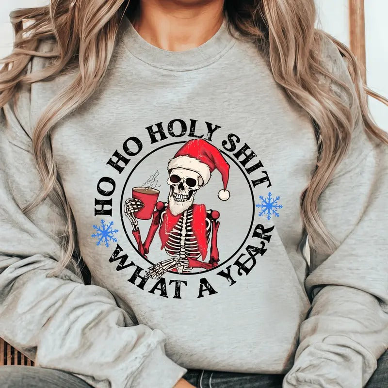 Ho Holy Sh*T What Year Relaxed - Adult & Kids T-Shirts, Sweatshirts & Hoodies apparel design preview 1