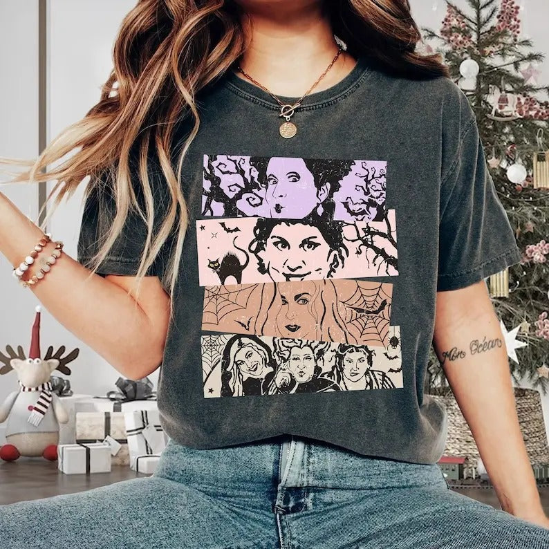 Hocus Pocus Halloween Vintage Sanderson Sisters Party - Adult & Kids T-Shirts, Sweatshirts & Hoodies apparel design preview 1