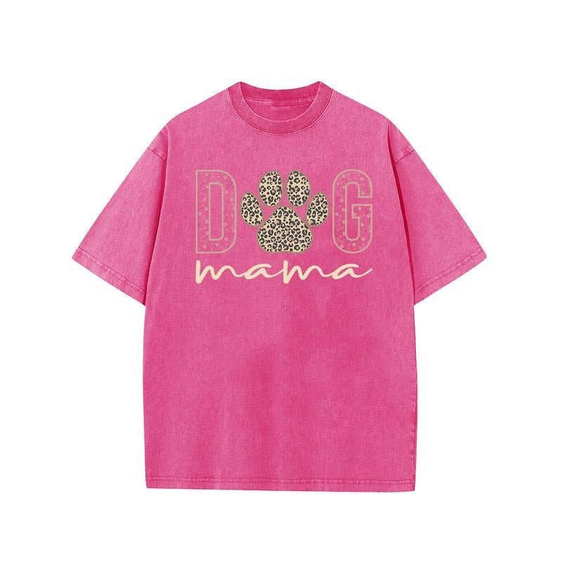 Holafish Acid Washed DOG Mama Print Half Short - Adult & Kids T-Shirts, Sweatshirts & Hoodies apparel design preview 1
