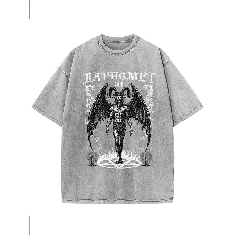 Holafish Baphomet Satanic Over Sized Heavy Weight - Adult & Kids T-Shirts, Sweatshirts & Hoodies apparel design preview 1