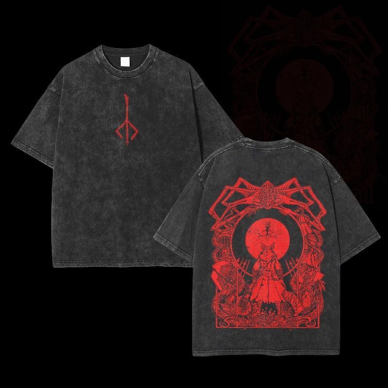 Holafish Bloodborne Blood Moon Double Printed Acid - Adult & Kids T-Shirts, Sweatshirts & Hoodies apparel design preview 1