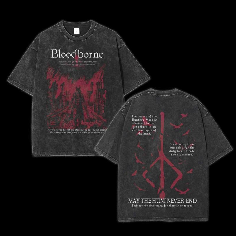 Holafish Bloodborne Double Printed Acid Washed - Adult & Kids T-Shirts, Sweatshirts & Hoodies apparel design preview 1