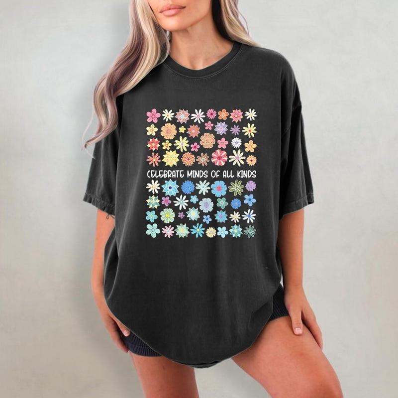 Holafish Celebrate Minds All Kinds Mental Health - Adult & Kids T-Shirts, Sweatshirts & Hoodies apparel design preview 1