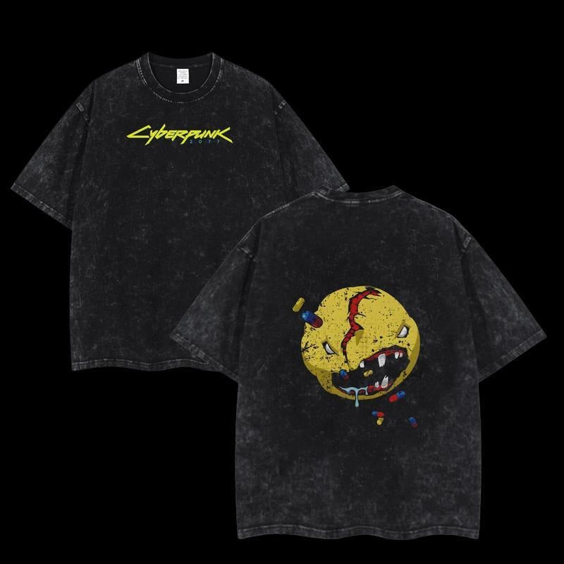 Holafish Cyberpunk 2077 V'S Favorite Acid Washed - Adult & Kids T-Shirts, Sweatshirts & Hoodies apparel design preview 1