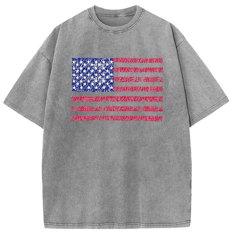 Holafish Memorial Day Acid Wash Half Short Sleeves - Adult & Kids T-Shirts, Sweatshirts & Hoodies apparel design preview 1