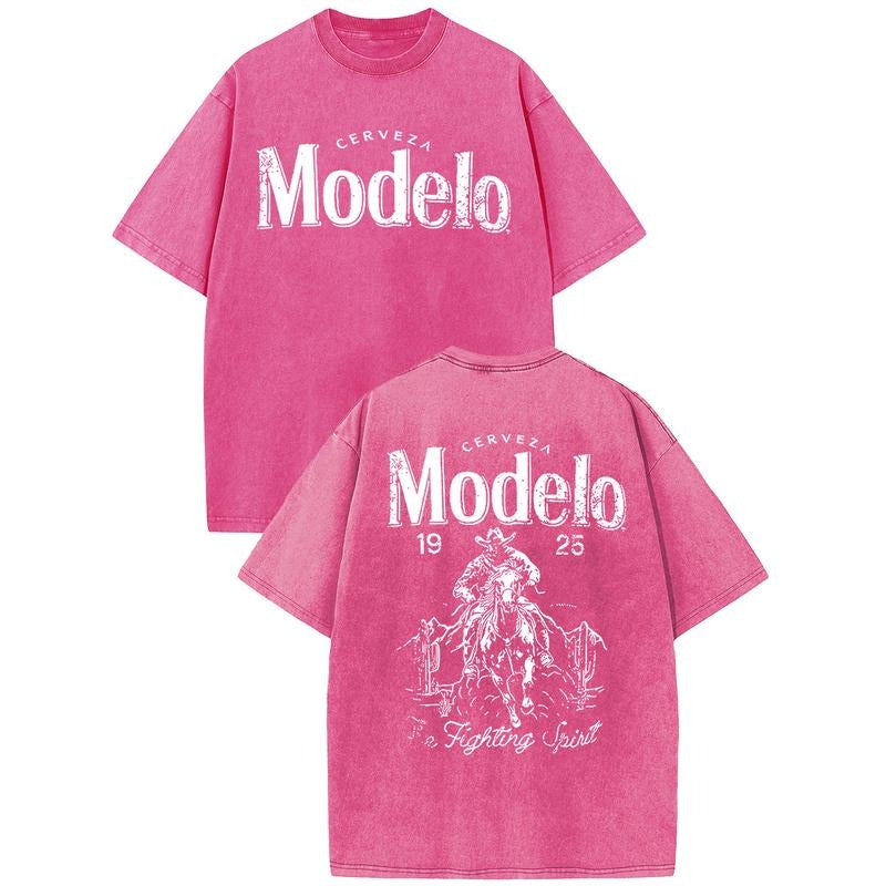 Holafish Oversize Acid Wash Vintage Modelo Pattern TV - Adult & Kids T-Shirts, Sweatshirts & Hoodies apparel design preview 1