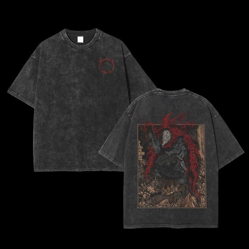Holafish Slave Knight Gael Dark Souls 3 Acid Washed - Adult & Kids T-Shirts, Sweatshirts & Hoodies apparel design preview 1