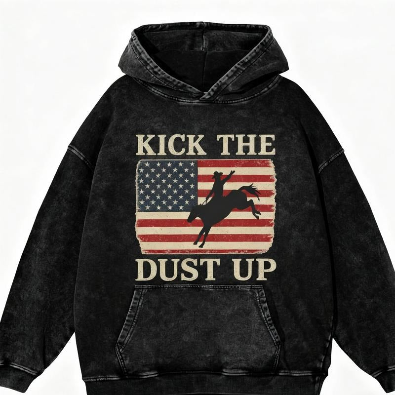 Holafish Acid Wash "American Flag" Vintage Loose Fit - Adult & Kids T-Shirts, Sweatshirts & Hoodies apparel design preview 1