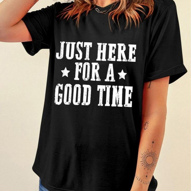 Holafish Cotton Fitted Short Sleeve GOOD TIME Print - Adult & Kids T-Shirts, Sweatshirts & Hoodies apparel design preview 1
