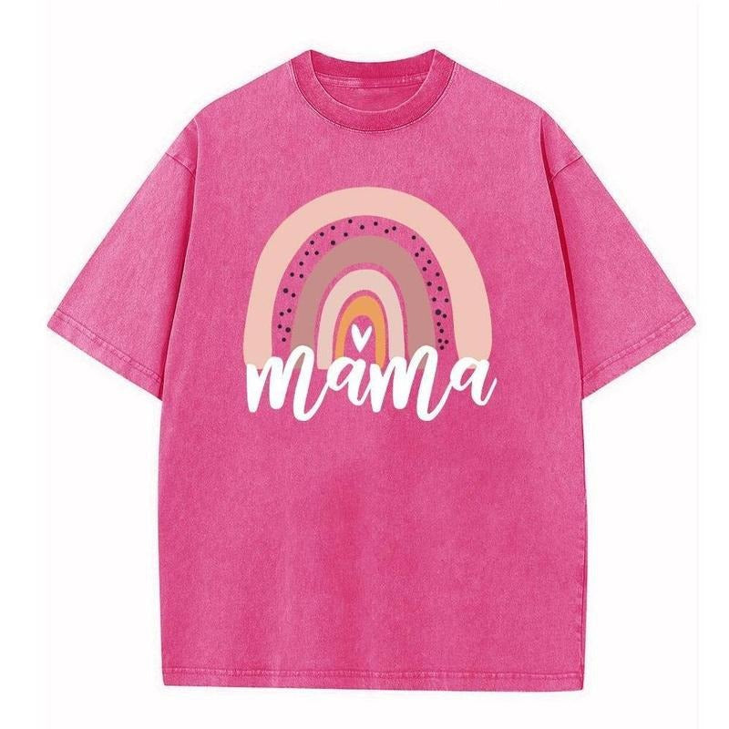 Holafish Mom Printed Cotton Acid Wash Half Short - Adult & Kids T-Shirts, Sweatshirts & Hoodies apparel design preview 1