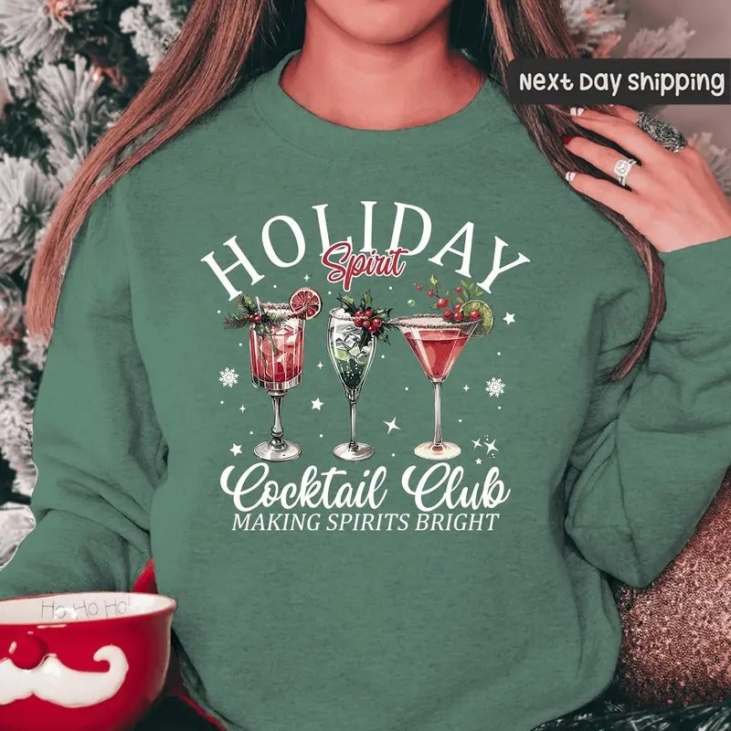 Spirit Cocktail Club Wine Drinks Party - Adult & Kids T-Shirts, Sweatshirts & Hoodies apparel design preview 1