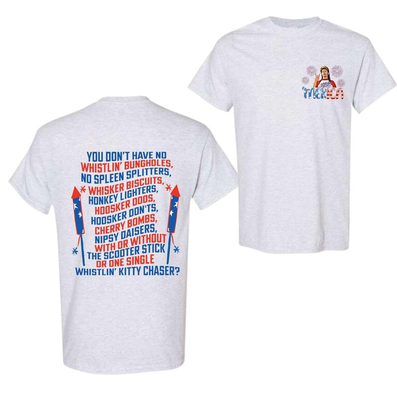 2 Sided Joe Dirt Merica July 4th Funny D Cotton Full - Adult & Kids T-Shirts, Sweatshirts & Hoodies apparel design preview 1