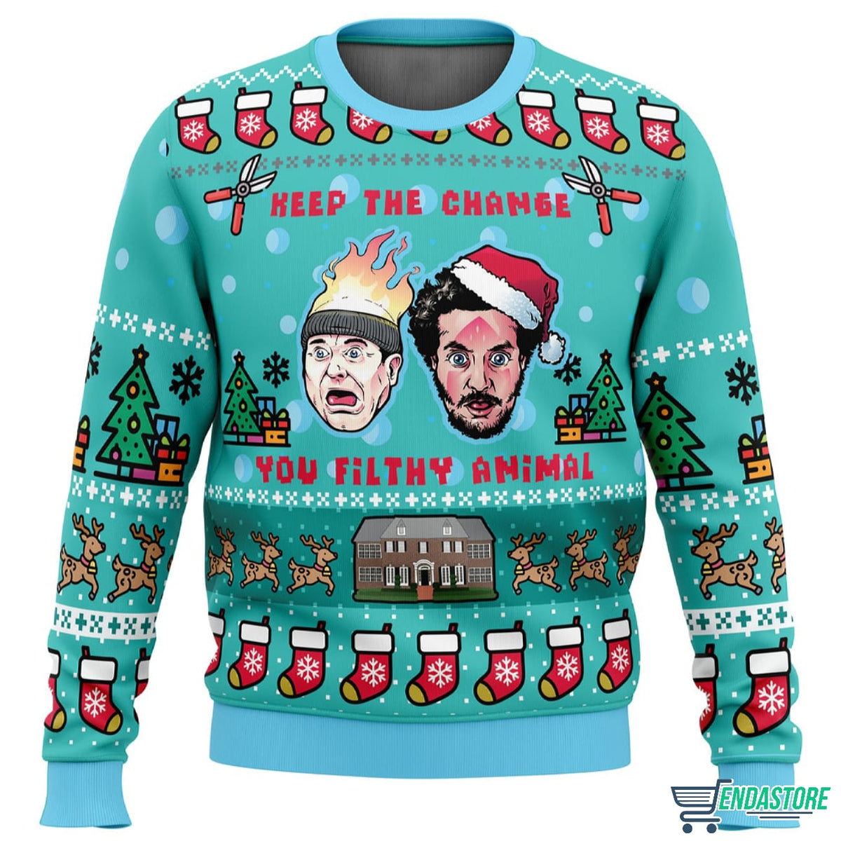 Home Alone Keep The Change 3D Ugly Christmas Sweater - Holiday Gift product image