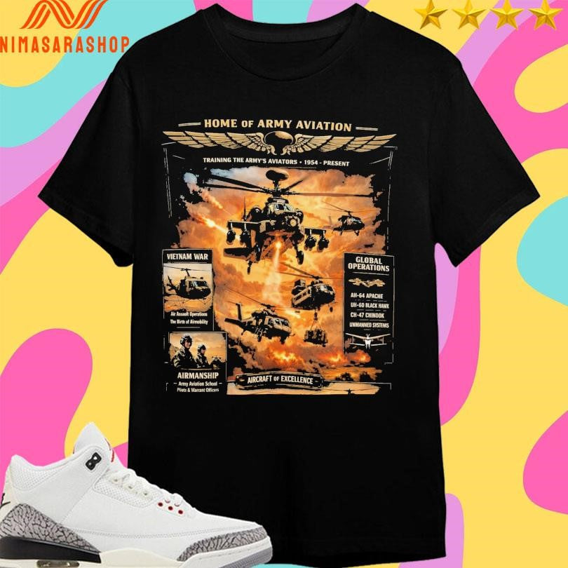 Home Of Army Aviation Training The Army’s - Adult & Kids T-Shirts, Sweatshirts & Hoodies apparel design preview 1