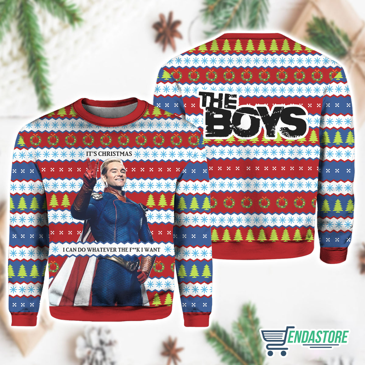 Homelander It’s Christmas I Can Do Whatever The Fck I Want 3D Christmas Sweater - Holiday Gift product image 2