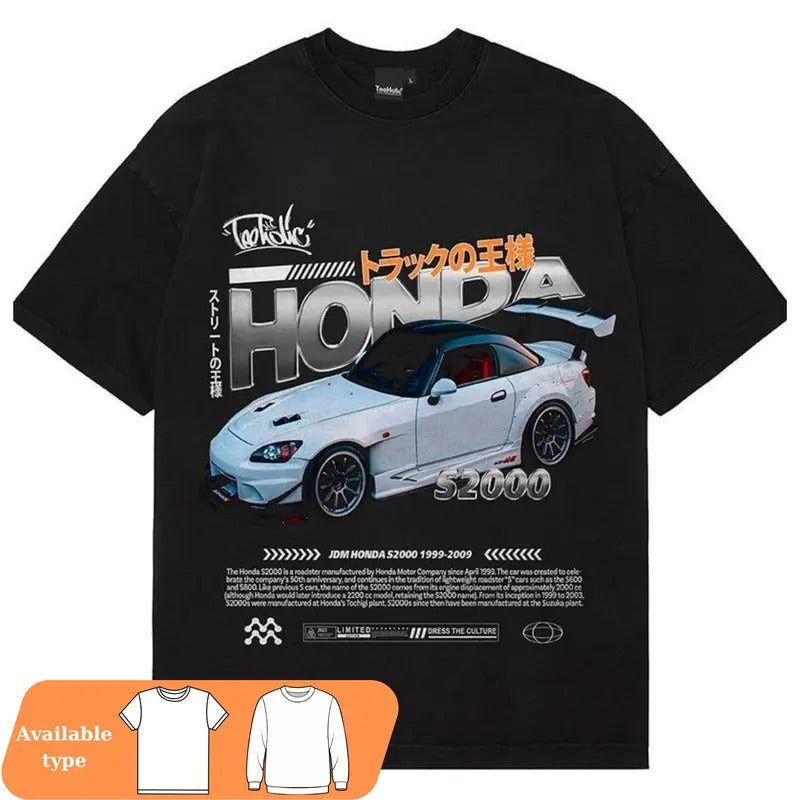Honda S2000 Retro JDM Car Fan - Adult & Kids T-Shirts, Sweatshirts & Hoodies apparel design preview 1