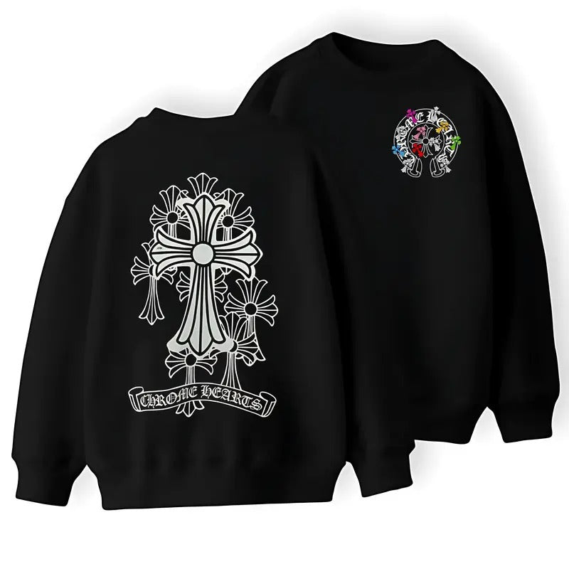 Chrome Hearts Cross Iconic Gothic Crewn Classic Fit - Adult & Kids T-Shirts, Sweatshirts & Hoodies apparel design preview 1