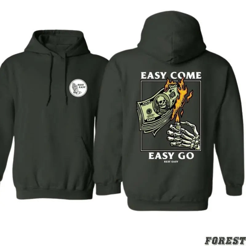 Easy Come Go Skeleton Perfect Menswear Cotton New - Adult & Kids T-Shirts, Sweatshirts & Hoodies apparel design preview 1