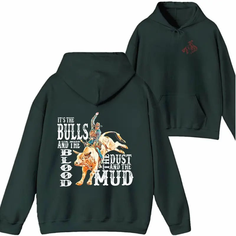 Rodeo Classic Western Bold Bull Riding Fans Cowboy - Adult & Kids T-Shirts, Sweatshirts & Hoodies apparel design preview 1