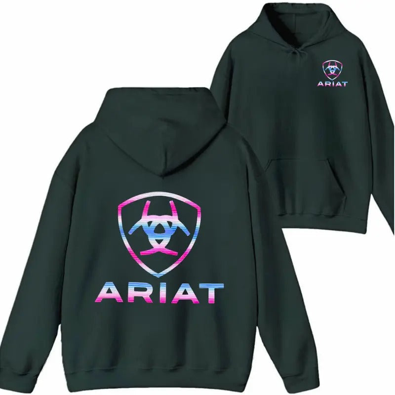 Ariat Embrace Spirit West This Vibrant Logo. Menswear - Adult & Kids T-Shirts, Sweatshirts & Hoodies apparel design preview 1