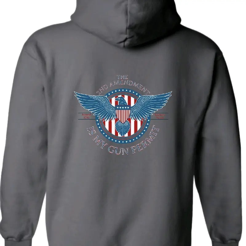 2nd Amendment Is My Gun Permit. Menswear Man - Adult & Kids T-Shirts, Sweatshirts & Hoodies apparel design preview 1