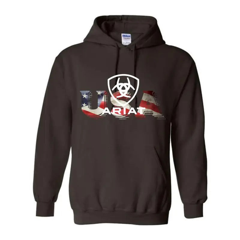 Ariat Bold USA Flag Classic Cotton Menswear Spandex - Adult & Kids T-Shirts, Sweatshirts & Hoodies apparel design preview 1