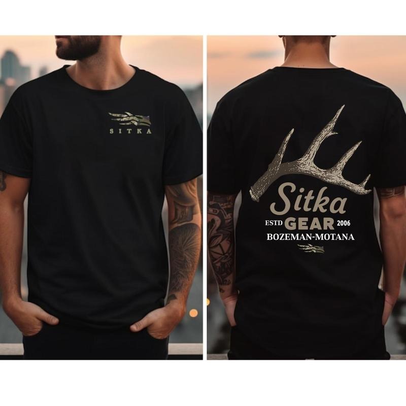 Sitka Gear Antler Logo Bozeman Montana 2 Sided Cotton - Adult & Kids T-Shirts, Sweatshirts & Hoodies apparel design preview 1