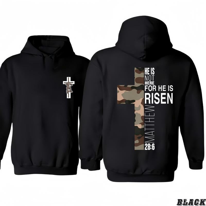 Faith He Is Risen Christian Easter Bible Vintage - Adult & Kids T-Shirts, Sweatshirts & Hoodies apparel design preview 1
