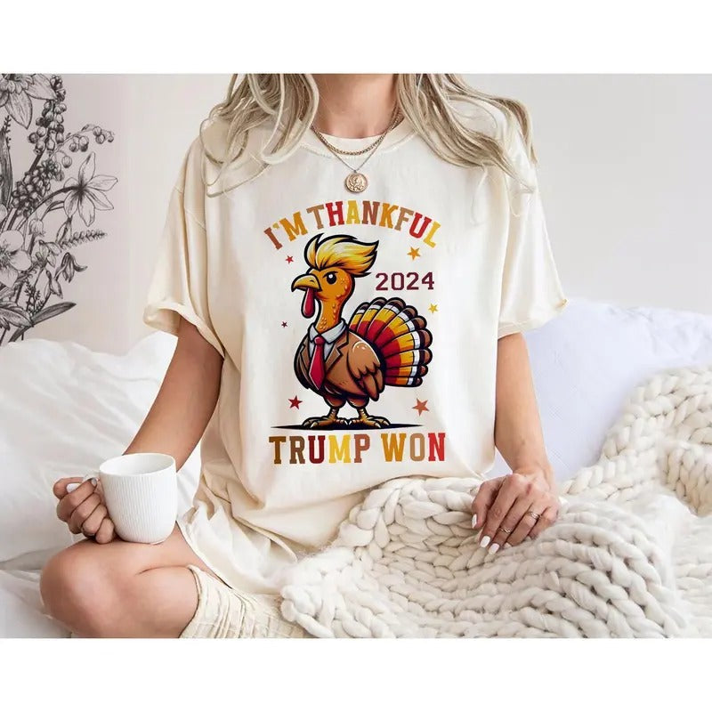 I'M Thankful Tru Mp Won 2024 Funny Turkey - Adult & Kids T-Shirts, Sweatshirts & Hoodies apparel design preview 1