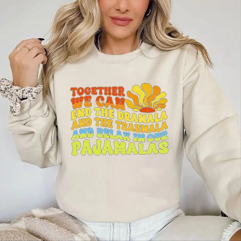 We Can End Dramala Kamala Harris Walz Flower Election - Adult & Kids T-Shirts, Sweatshirts & Hoodies apparel design preview 1