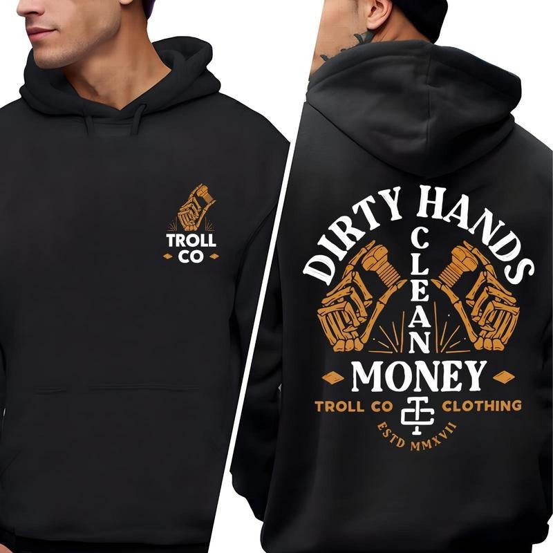 Fastened Dirty Hands Clean Vintage Man 100% Cotton - Adult & Kids T-Shirts, Sweatshirts & Hoodies apparel design preview 1
