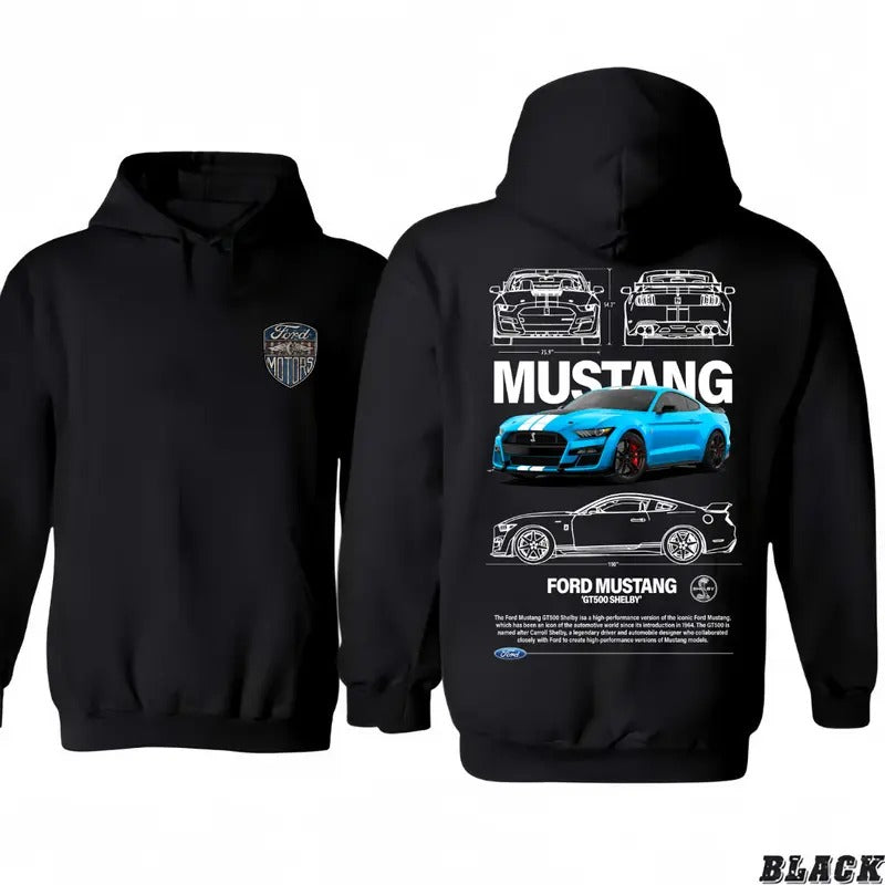 FordMustang GT500 Shelby 2 Side Man 100% Cotton - Adult & Kids T-Shirts, Sweatshirts & Hoodies apparel design preview 1
