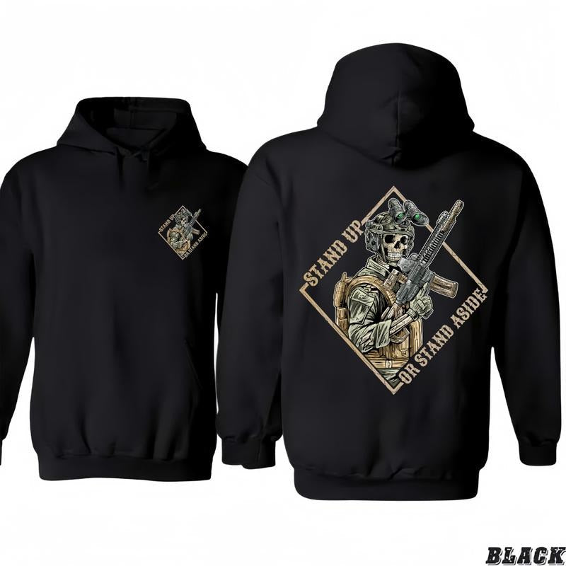 Stand Up Aside Bold Military Ins Man 100% Cotton - Adult & Kids T-Shirts, Sweatshirts & Hoodies apparel design preview 1
