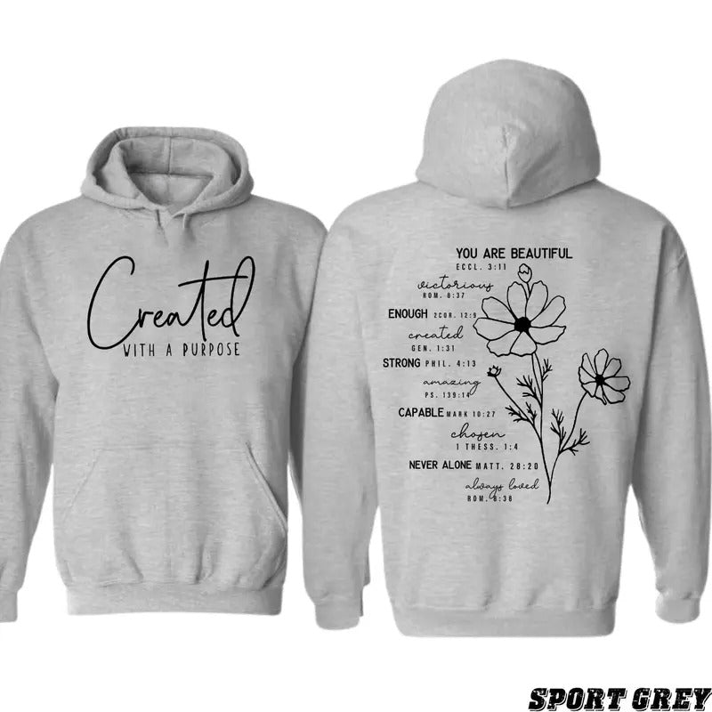 Created Purpose 2 Sided Vintage - Adult & Kids T-Shirts, Sweatshirts & Hoodies apparel design preview 1