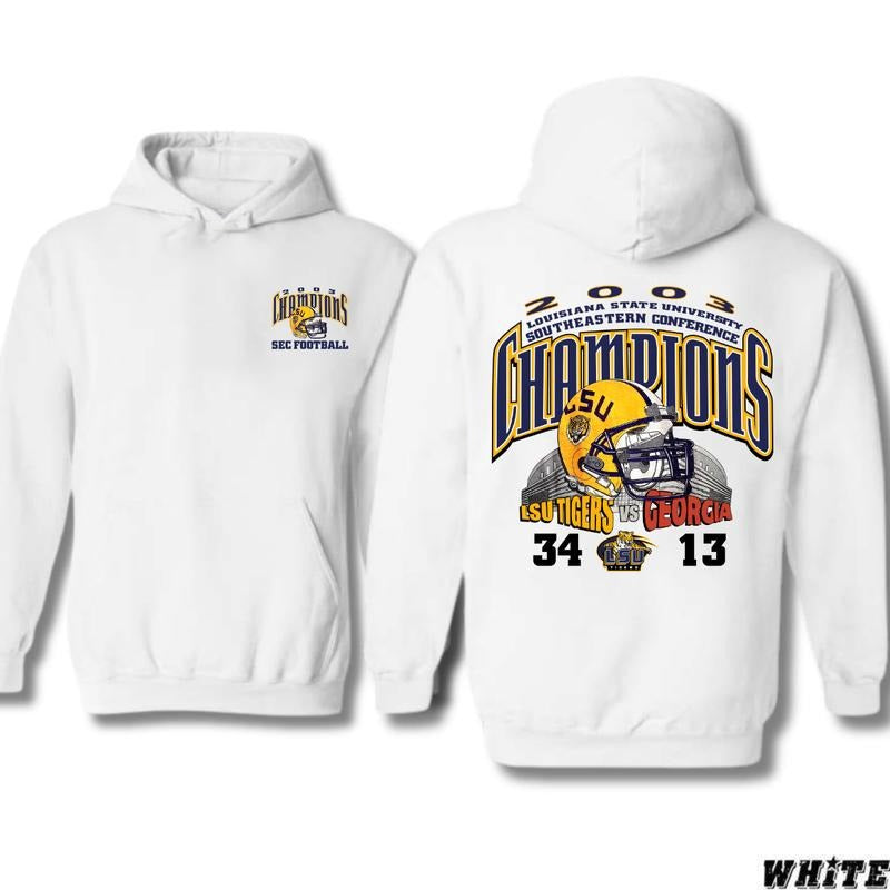 LSU Champions Tiger Vs Georgis Vintage - Adult & Kids T-Shirts, Sweatshirts & Hoodies apparel design preview 1