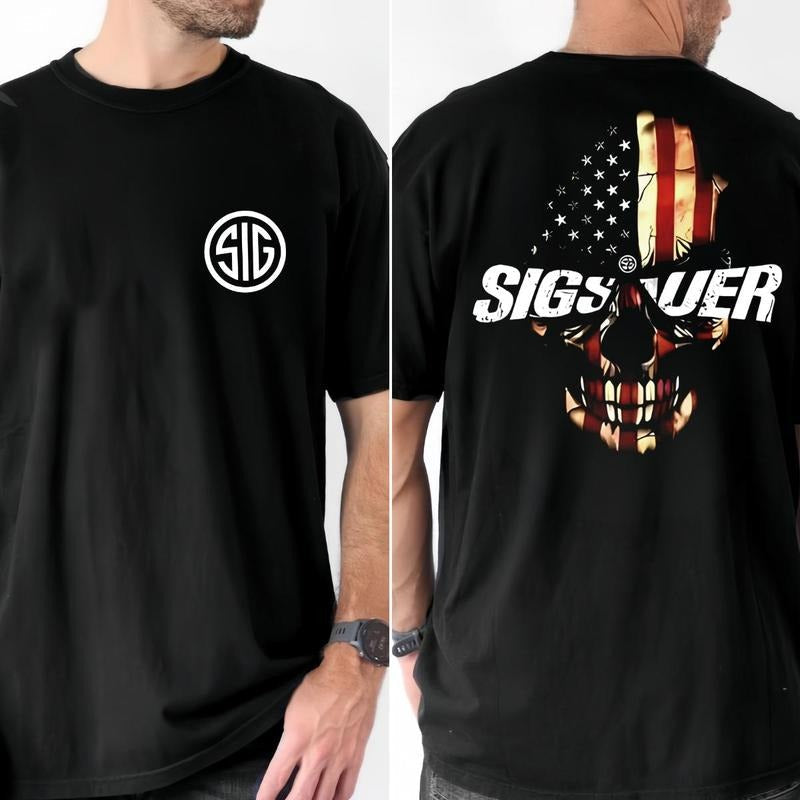 Sigg Saauer Skull Flag 2 Sided Cotton - Adult & Kids T-Shirts, Sweatshirts & Hoodies apparel design preview 1