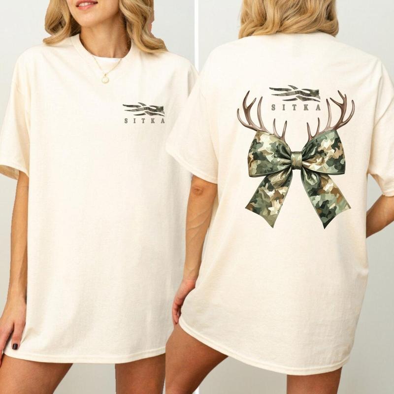 Sitka Bow Camouflage Ribbon Antlers - Adult & Kids T-Shirts, Sweatshirts & Hoodies apparel design preview 1