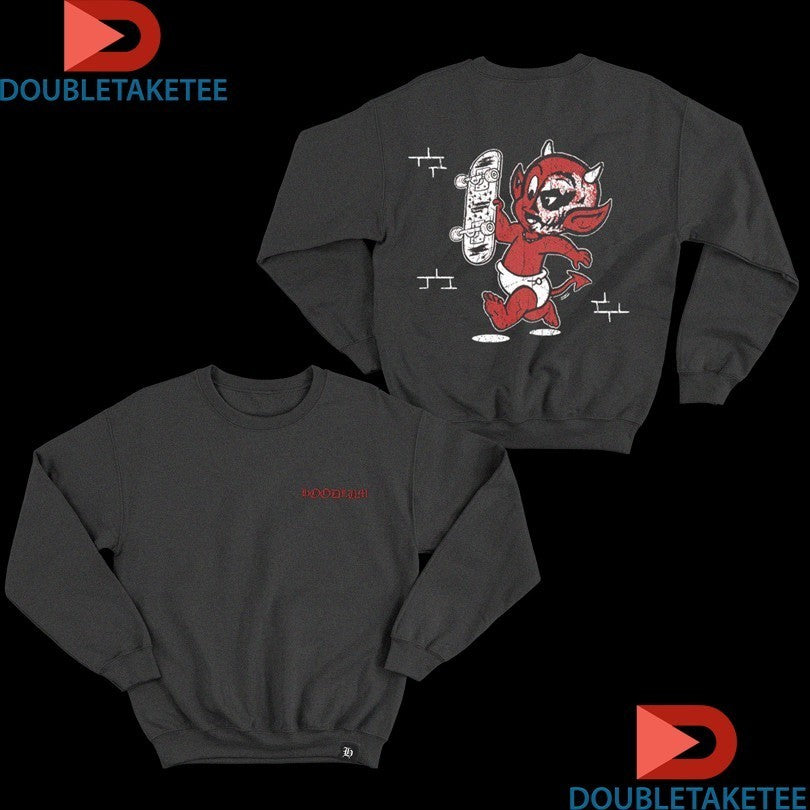 Hoodlum Devil Skateboard - Adult & Kids T-Shirts, Sweatshirts & Hoodies apparel design preview 1